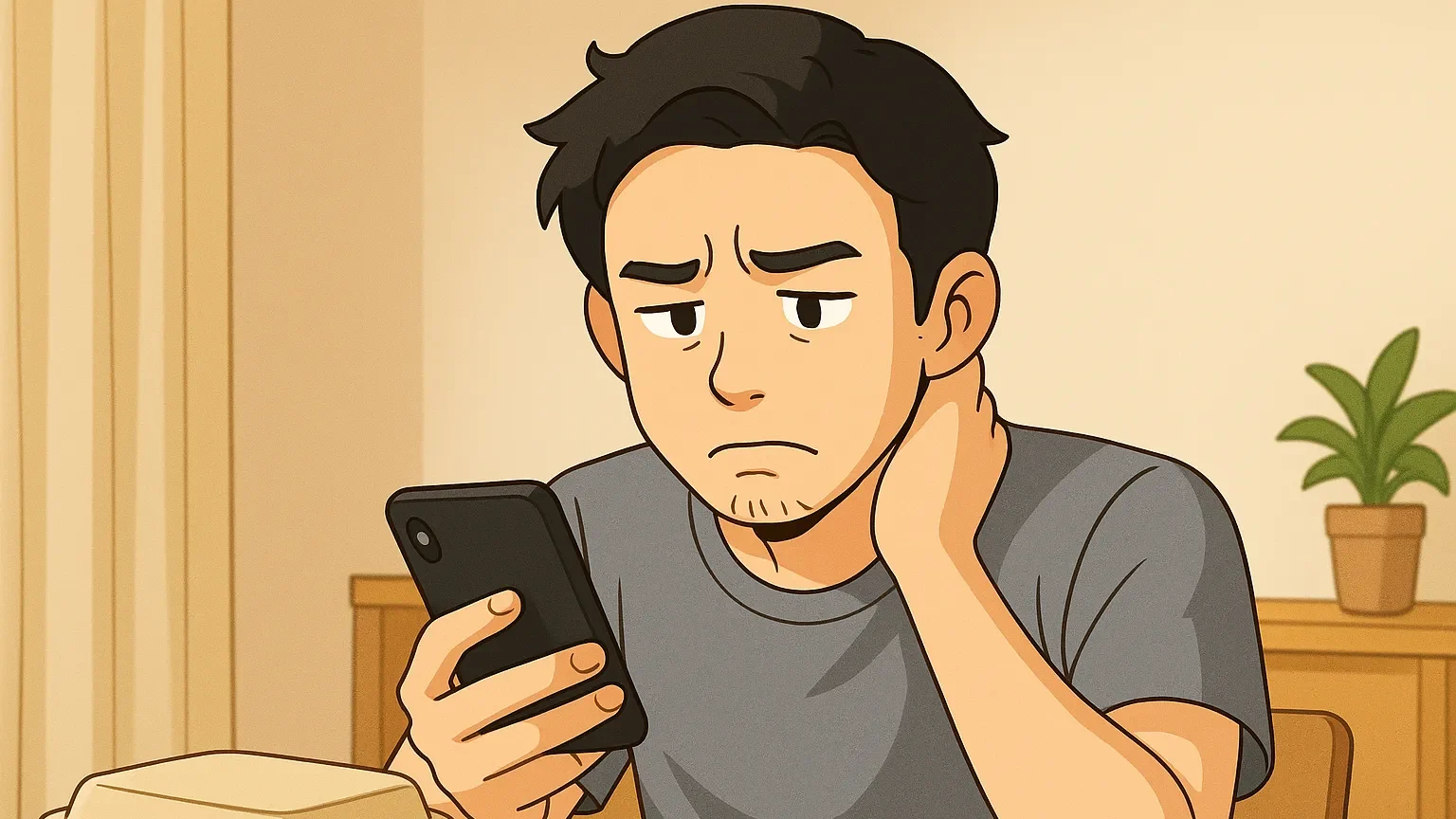 配送エラーがあって困る男性